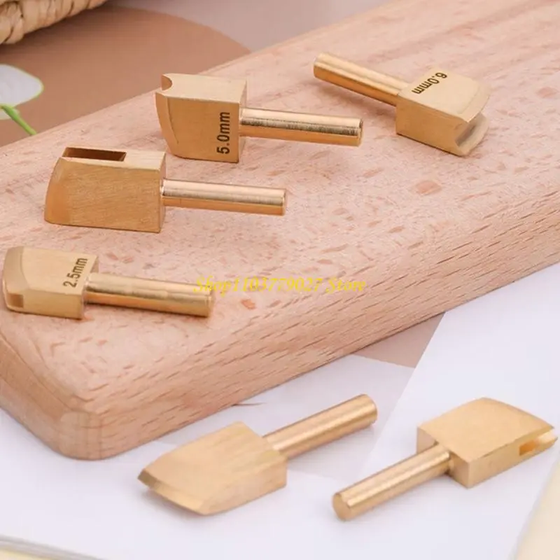 C4DF Leather Edging Creaser Tool Different Size 1mm to 7mm Option Leathercraft Edging Tool for Leather Craft Working