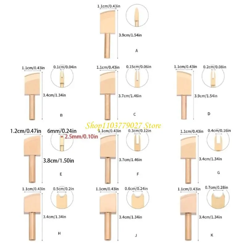 C4DF Leather Edging Creaser Tool Different Size 1mm to 7mm Option Leathercraft Edging Tool for Leather Craft Working