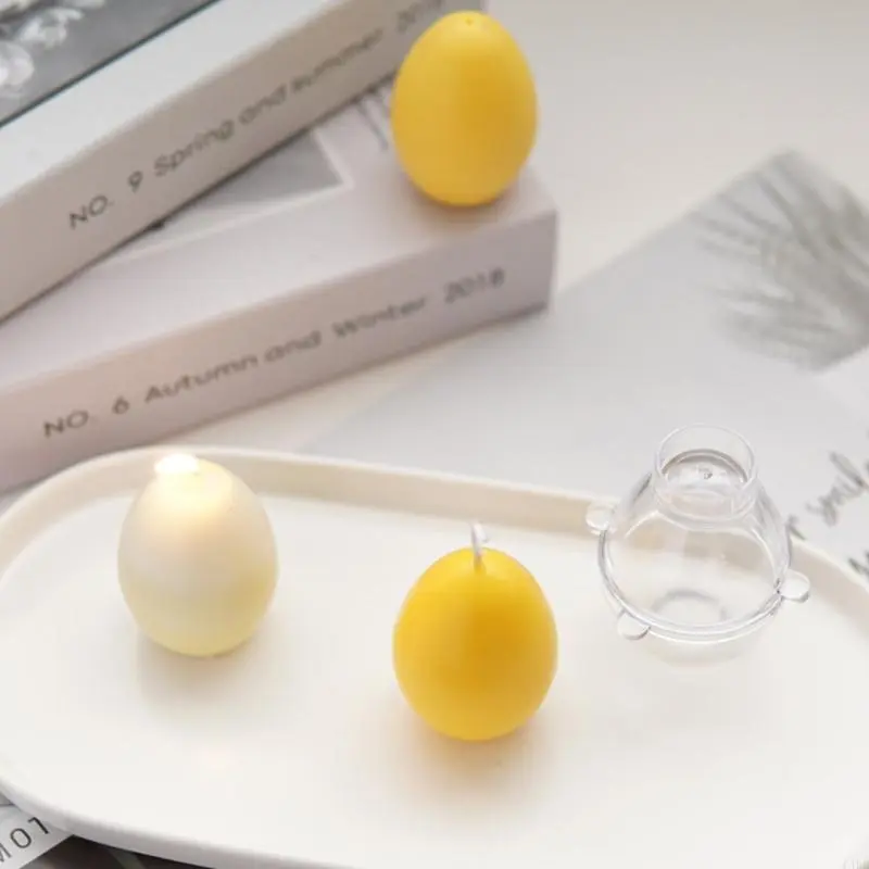 C4DF 3D Egg Plastic Mold for DIY Handmade Scented Soap Home Decor
