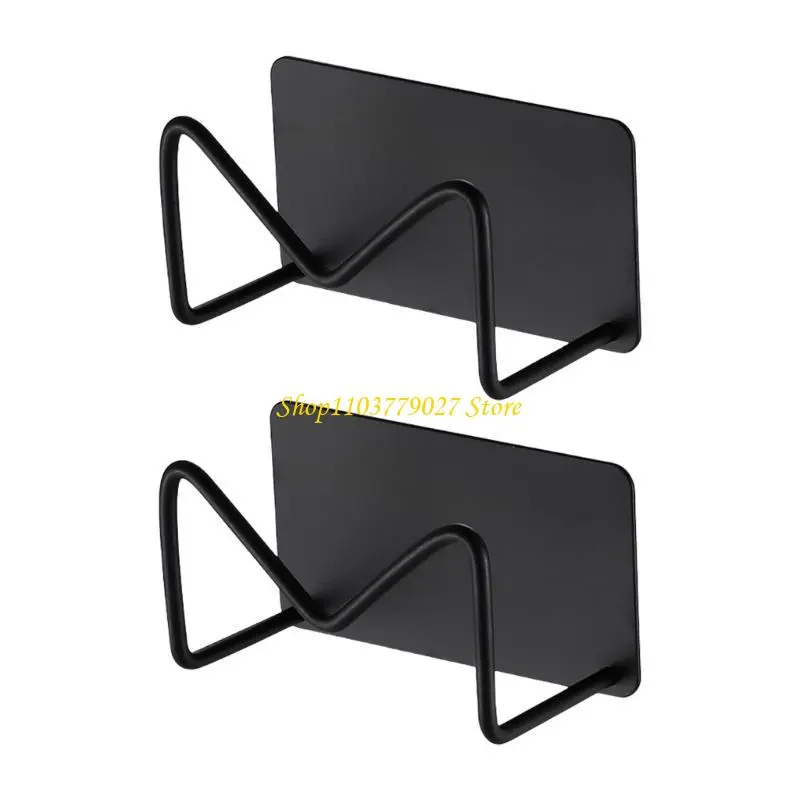 C4DF 2 Pieces Sponge Holder for Kitchen Sink Stainless Steel Wall Hooks Accessories