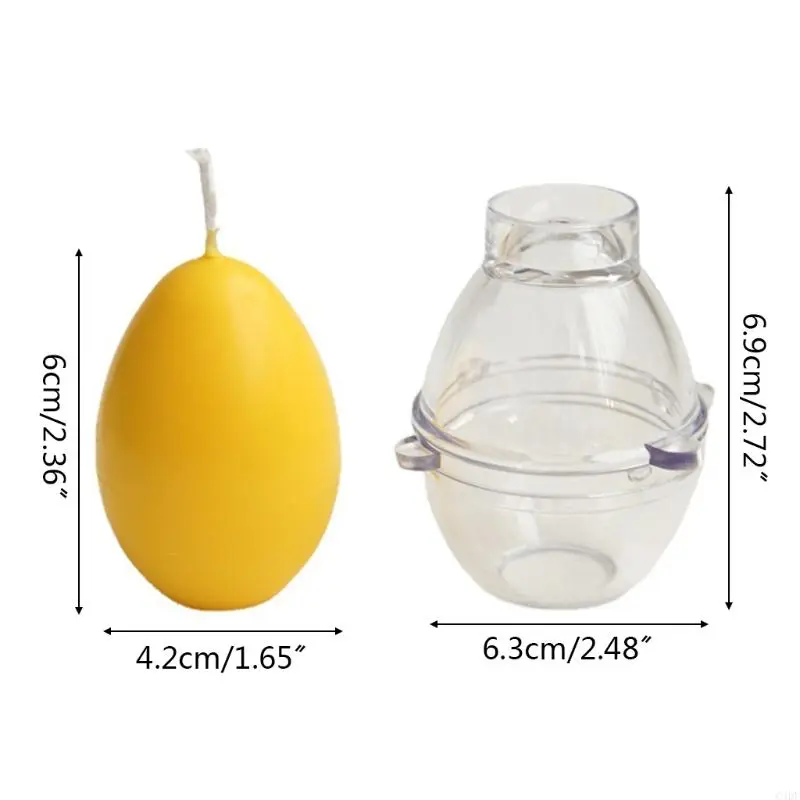 C4DF 3D Egg Plastic Mold for DIY Handmade Scented Soap Home Decor