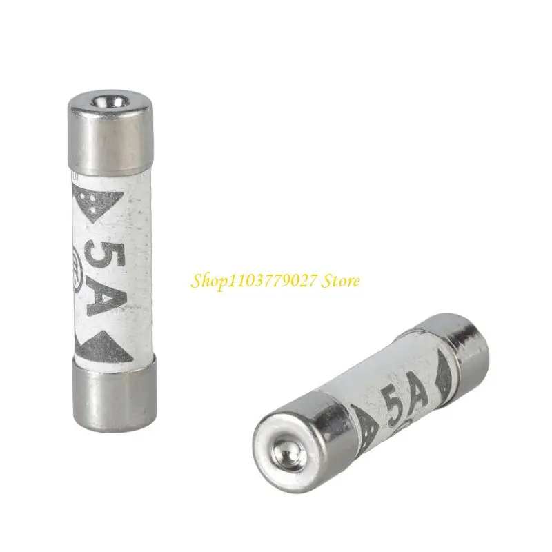 C4DF 30Pcs 6x25mm Fast Ceramic Tube Fuses 5A Household Mains Plug Fuses Easy to Use