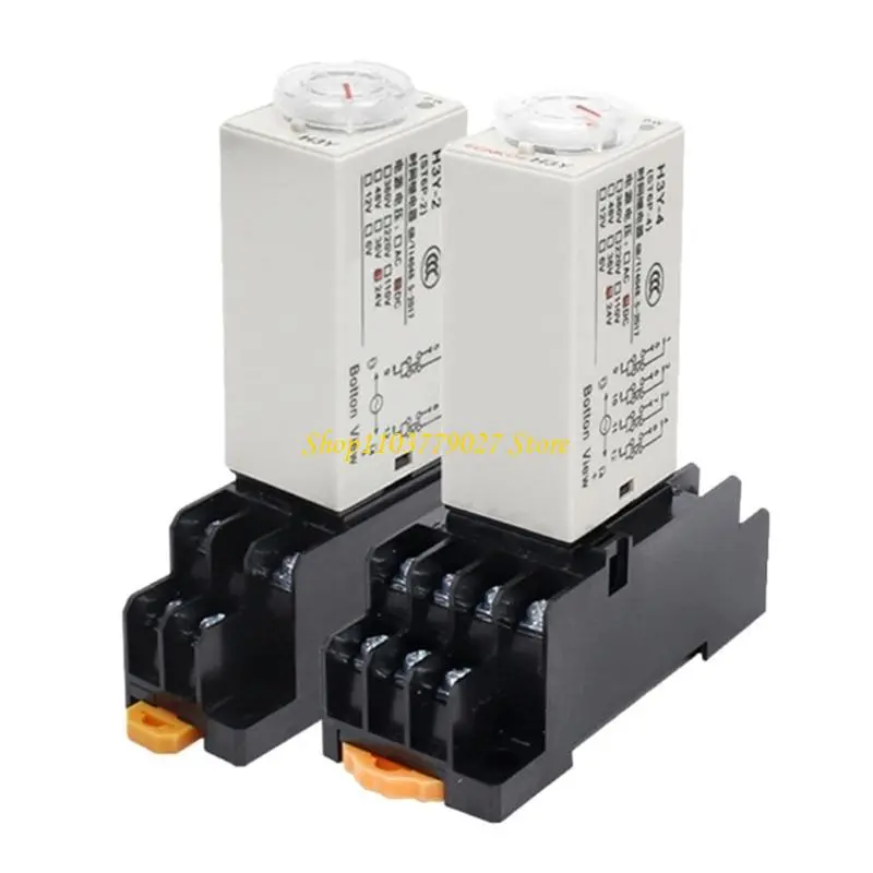 C4DF 0-60 Seconds Timers Delay Timers With Base Socket Power On Time Relays Enduring