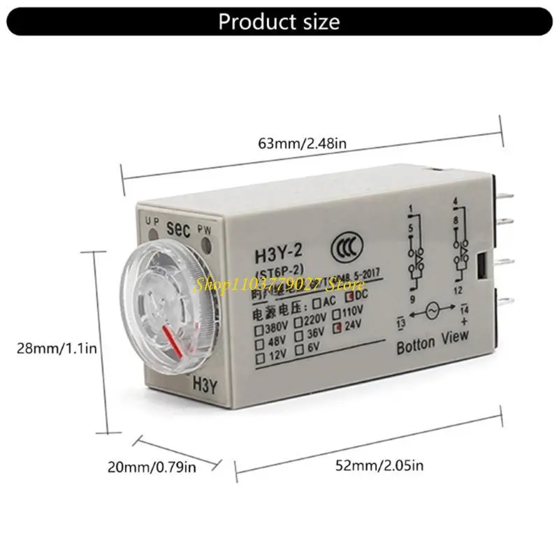C4DF 0-60 Seconds Timers Delay Timers With Base Socket Power On Time Relays Enduring