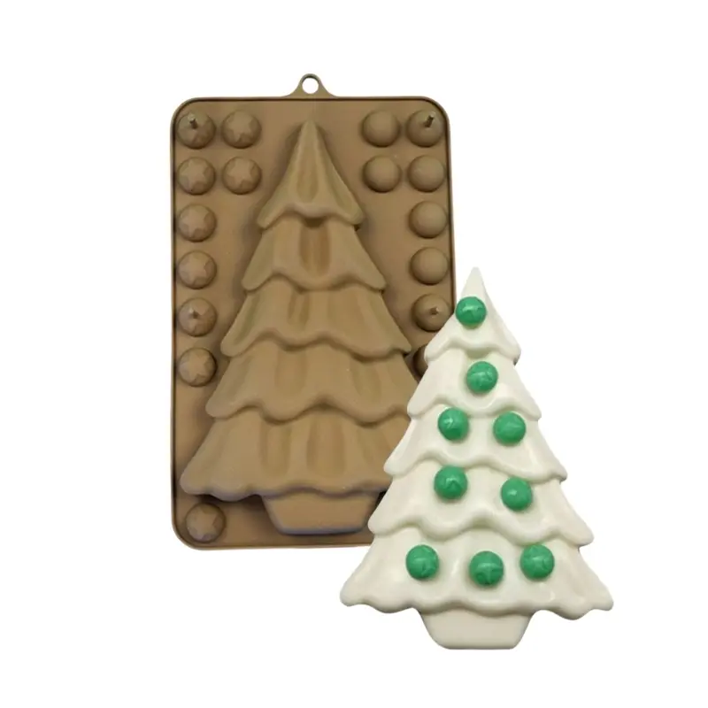 Y1UB Silicone Chocolate Molds for Christmas Dishwasher Safe Candy Mould Practical Kitchen Bakewares Home Baking Essential