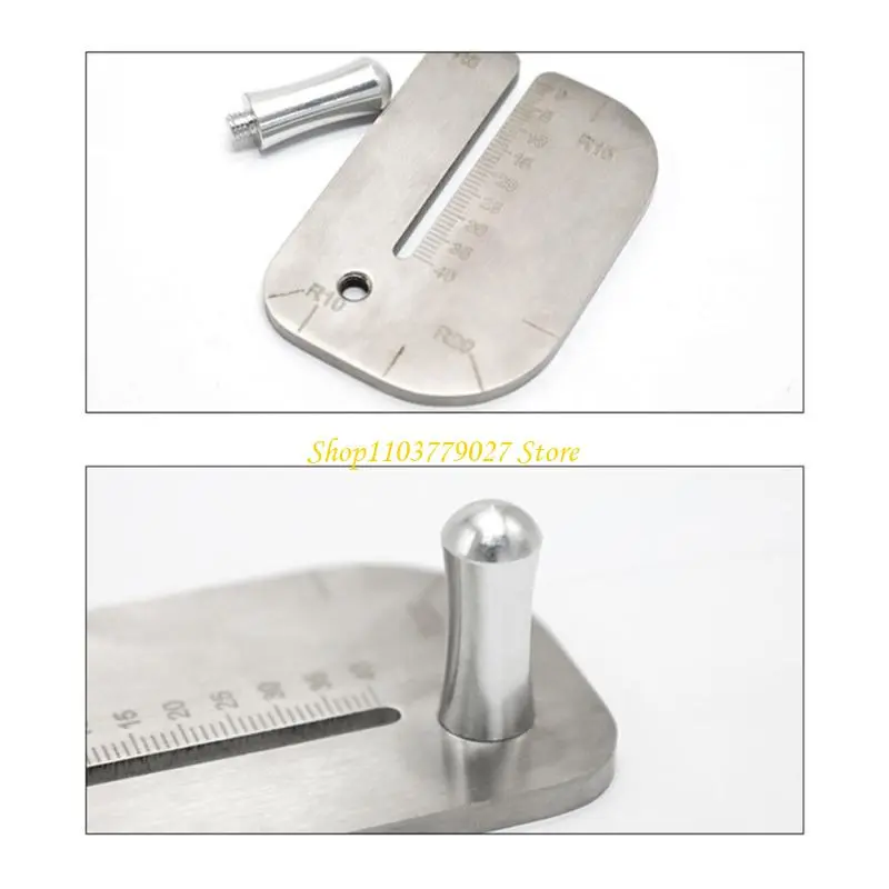 Stainless Steel Leather Punching Aid Plate for Help Leather Hole Punches Leather Stitching Aid Plate Leather Craft Tool