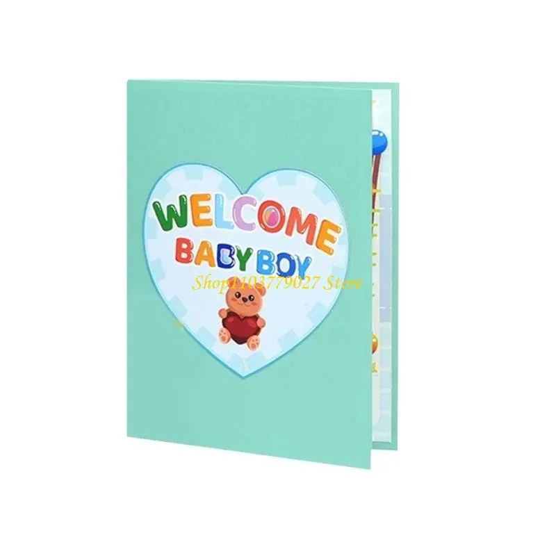 C4DF 3D Popup Congratulation Card For New Baby Boys&Girls Celebration With Note