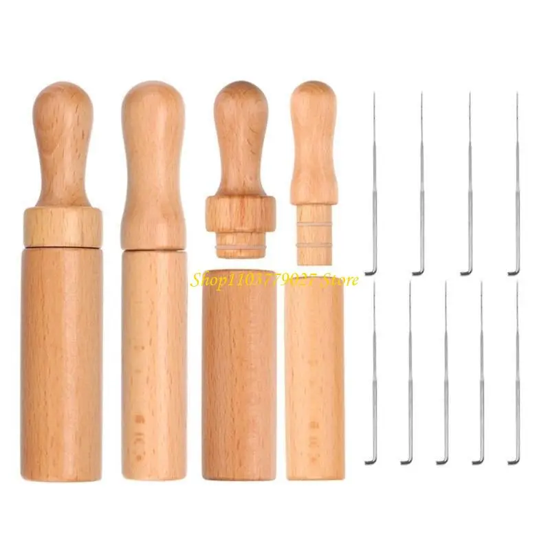 C4DF Felting Needle Handle with Felting Needle Embroidery Punching Tool for Felting