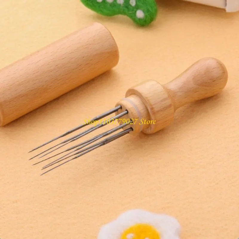 C4DF Felting Needle Handle with Felting Needle Embroidery Punching Tool for Felting