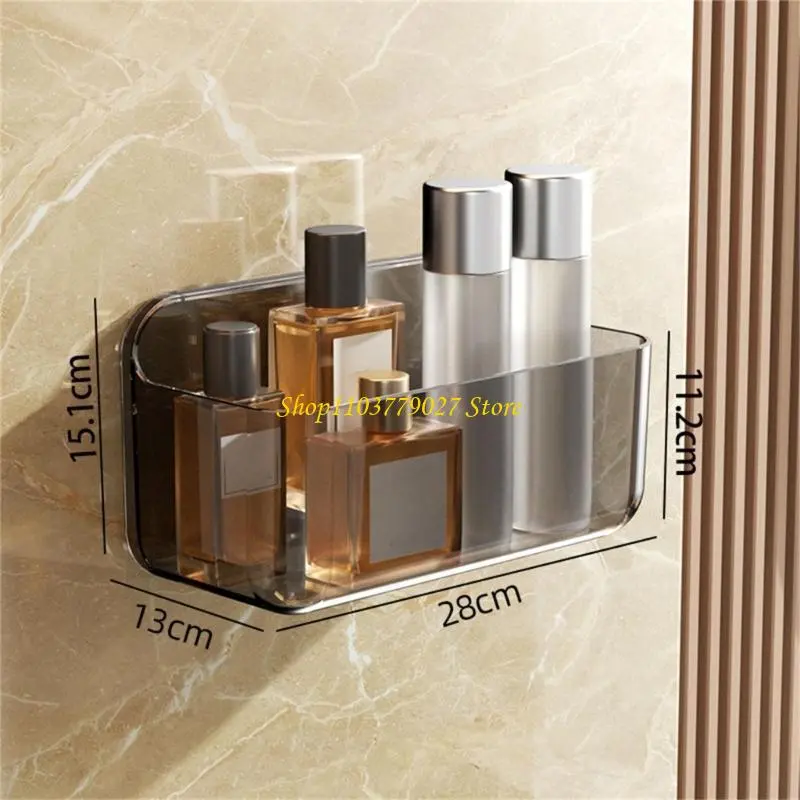 C4DF Wall Mounted Storage Shelf Adhesive Organizers Holder for Various Flat Surfaces