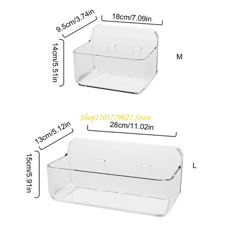 C4DF Wall Mounted Storage Shelf Adhesive Organizers Holder for Various Flat Surfaces