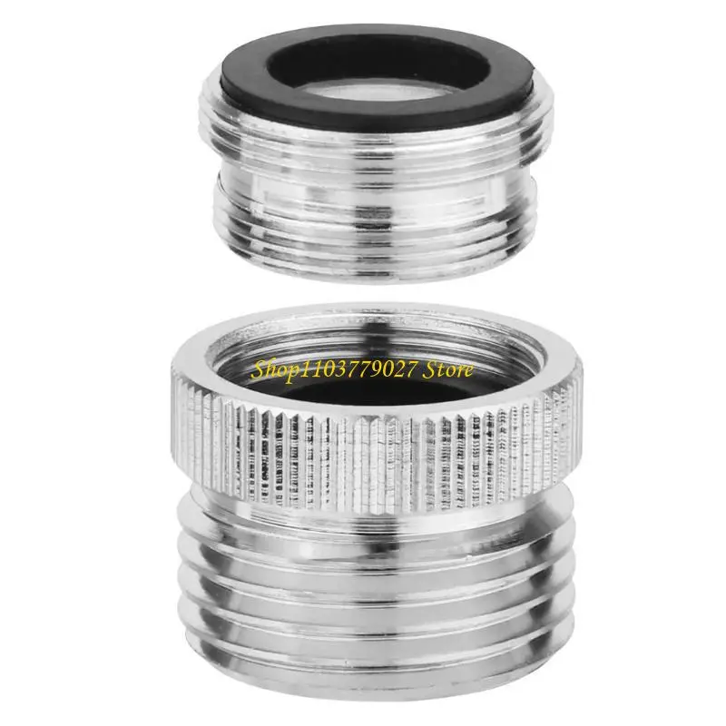 Leakproof Faucet Hose Attachment 2 Pack Sturdy Copper Chrome Plate Aerator Adapter 3/4Inch Thread Daily Casual Use
