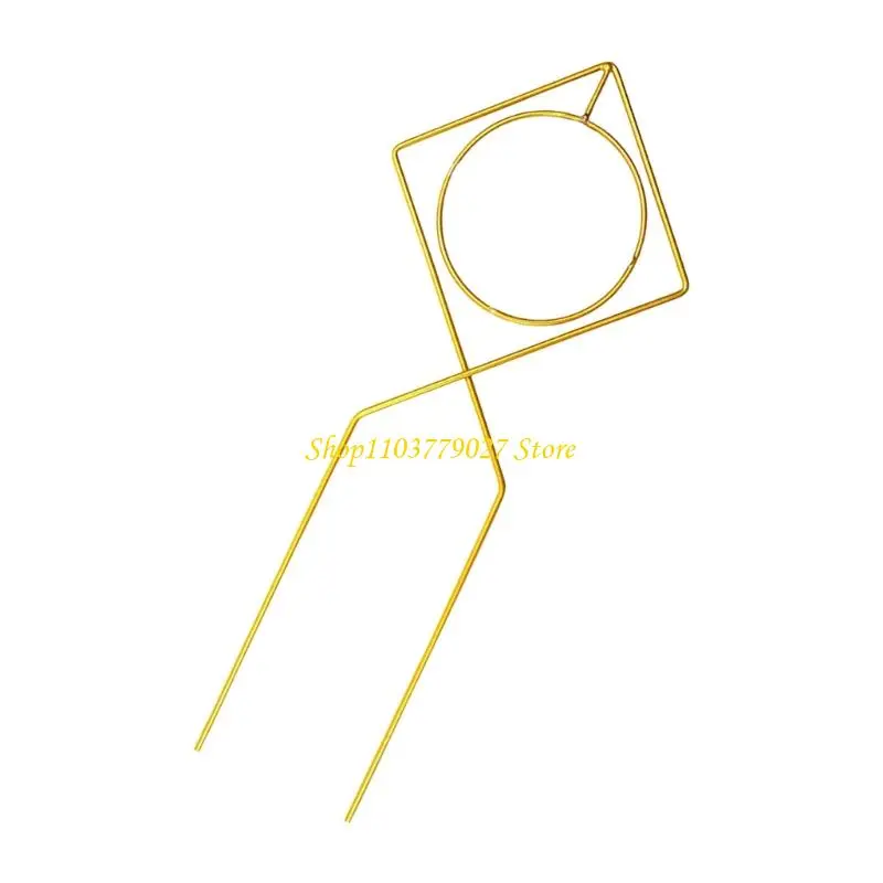 C4DF Outdoor Iron Plant Stake For Vine Flower Heavy Duty Metal Trellis Garden Support