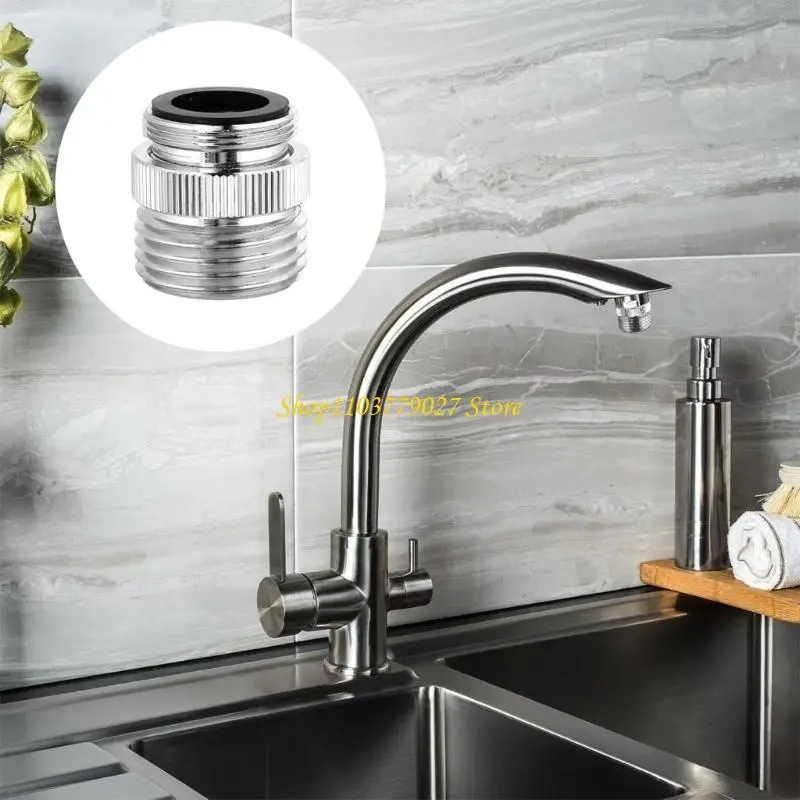 Leakproof Faucet Hose Attachment 2 Pack Sturdy Copper Chrome Plate Aerator Adapter 3/4Inch Thread Daily Casual Use