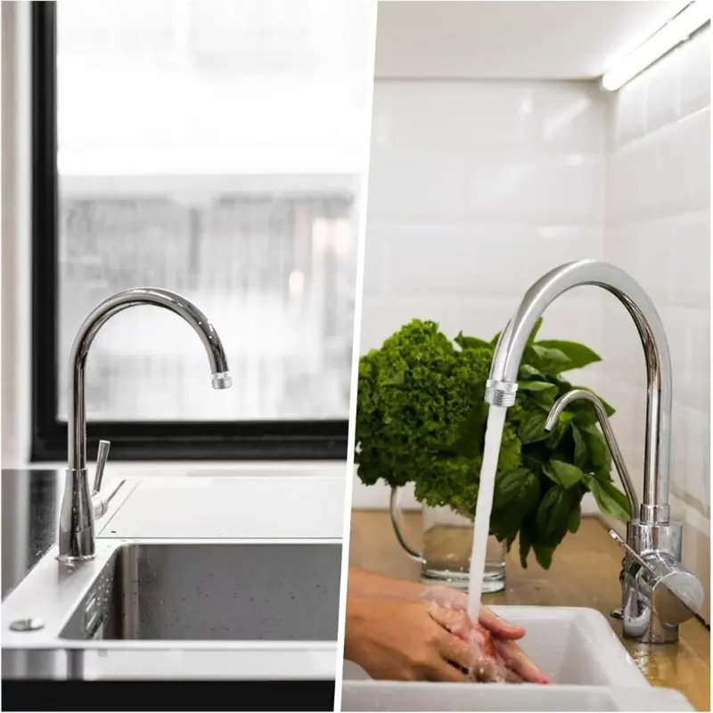 Leakproof Faucet Hose Attachment 2 Pack Sturdy Copper Chrome Plate Aerator Adapter 3/4Inch Thread Daily Casual Use