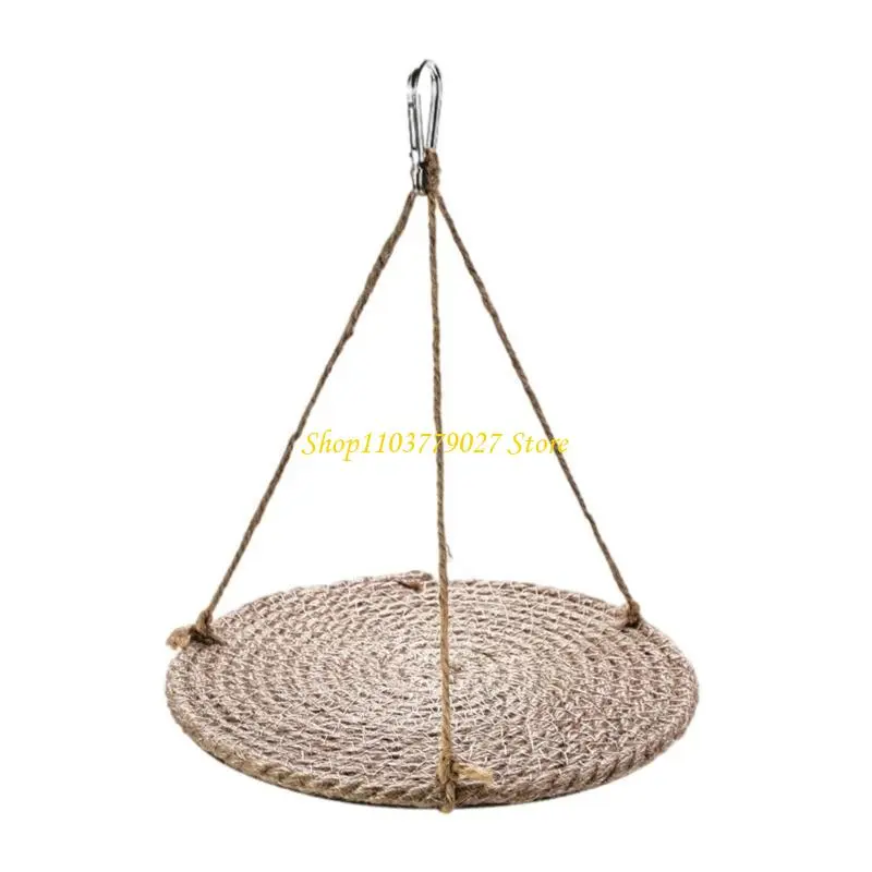 C4DF Comfortable and Safe Reptiles Hammock Straw Woven Hammock Bed for Small Reptiles Pet Resting and Climbing for Terrariums