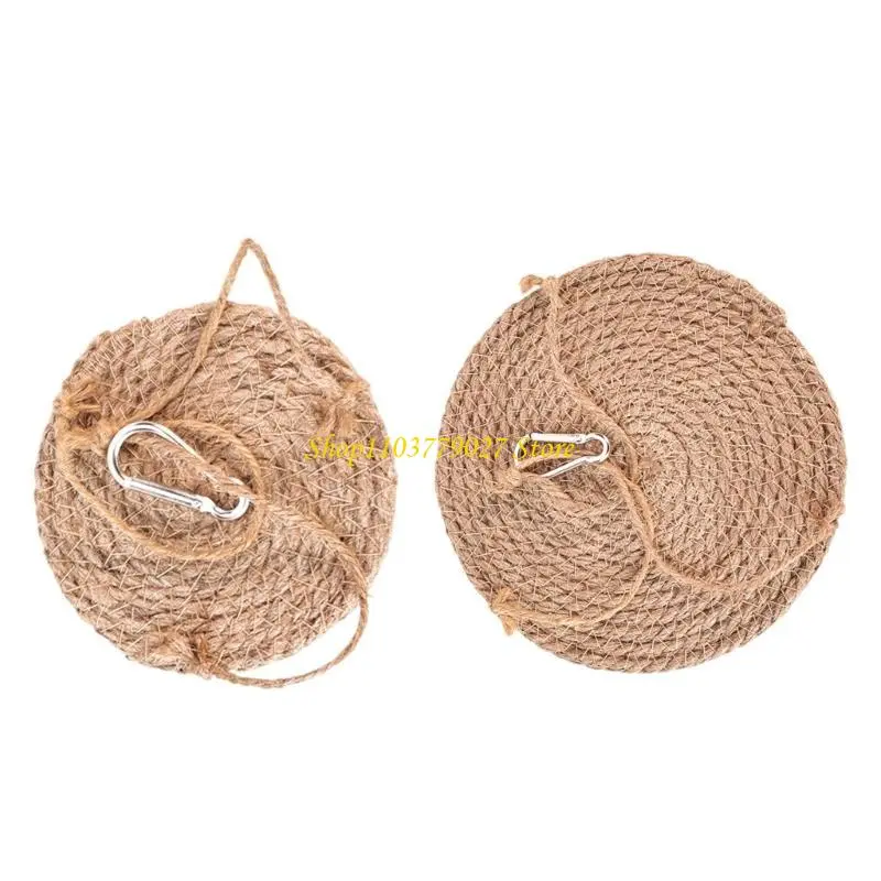 C4DF Comfortable and Safe Reptiles Hammock Straw Woven Hammock Bed for Small Reptiles Pet Resting and Climbing for Terrariums
