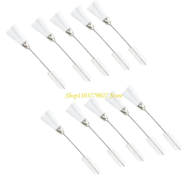 C4DF 10PCS Double Ended Sewing Machine Lint Brush Double Head Nylon Bristle Brushes