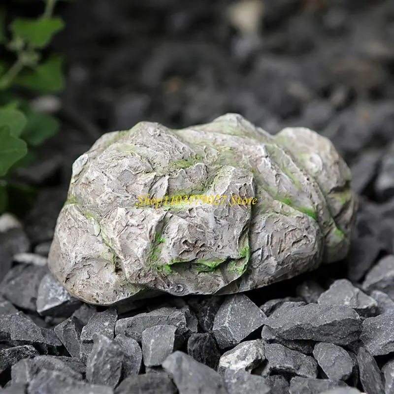 C4DF Simulated Stone Key Box Realistic Stone Key Holder Hiddens Private Storage Box