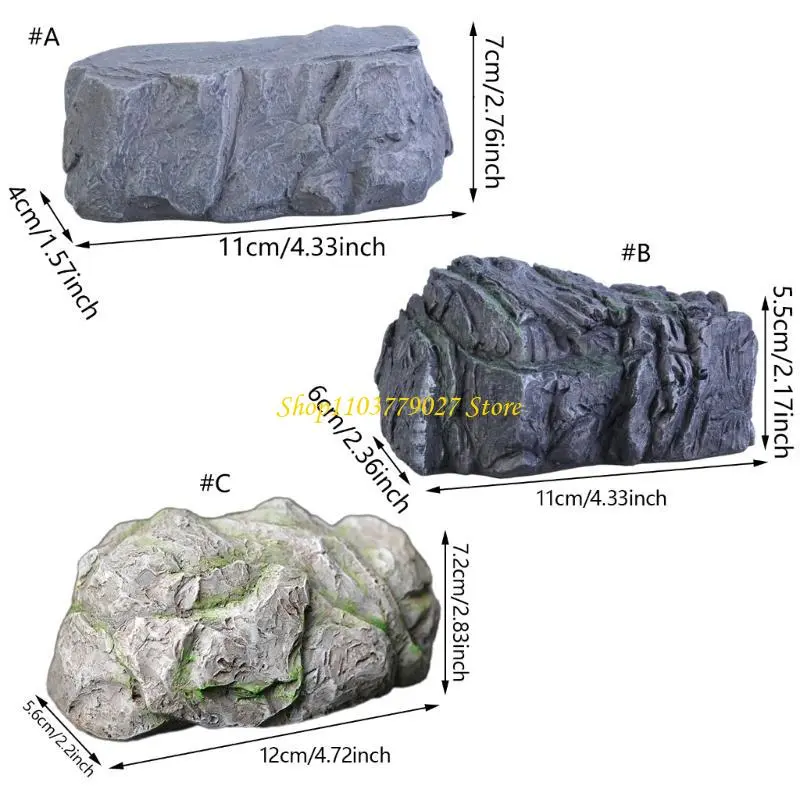 C4DF Simulated Stone Key Box Realistic Stone Key Holder Hiddens Private Storage Box