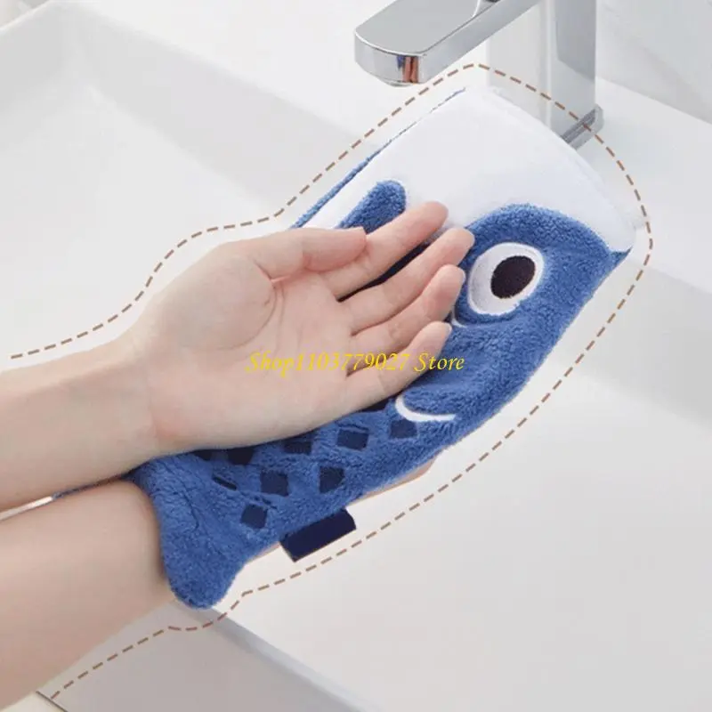 C4DF Practical and Creative Hanging Hand Towel for Kitchen Use Soft and Highly Absorbent Kitchen Decors Towel Easy Access