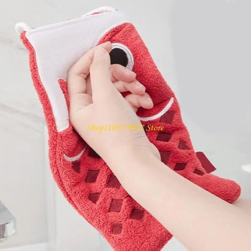 C4DF Practical and Creative Hanging Hand Towel for Kitchen Use Soft and Highly Absorbent Kitchen Decors Towel Easy Access