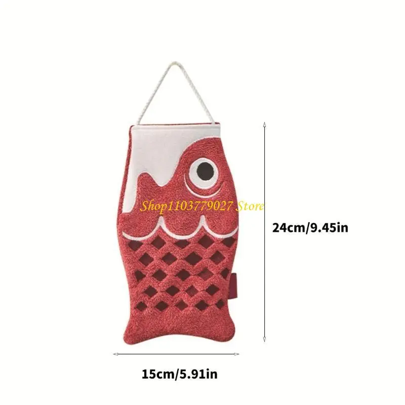 C4DF Practical and Creative Hanging Hand Towel for Kitchen Use Soft and Highly Absorbent Kitchen Decors Towel Easy Access
