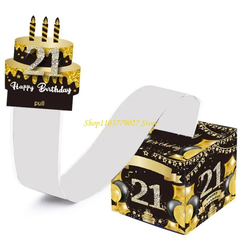 C4DF Birthday Money Box for Teens with Surprise Pull Out Card Handmade Birthday Gift