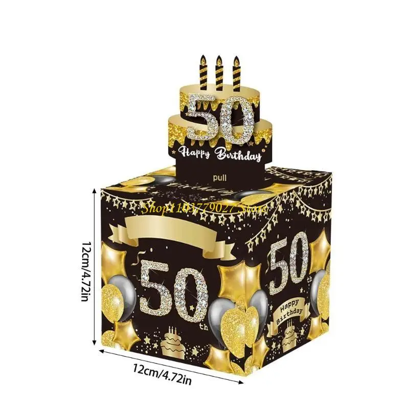 C4DF Birthday Money Box for Teens with Surprise Pull Out Card Handmade Birthday Gift