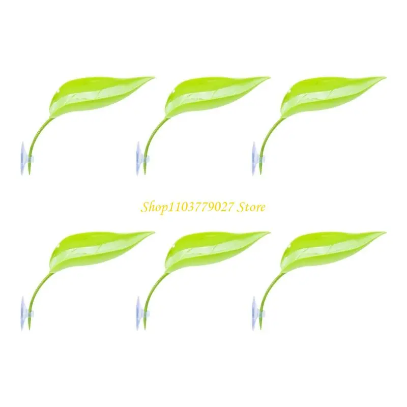 C4DF 6PCS Amphibians Terrariums Decors Reptiles Tanks Leaf Platforms For Safe Habitat