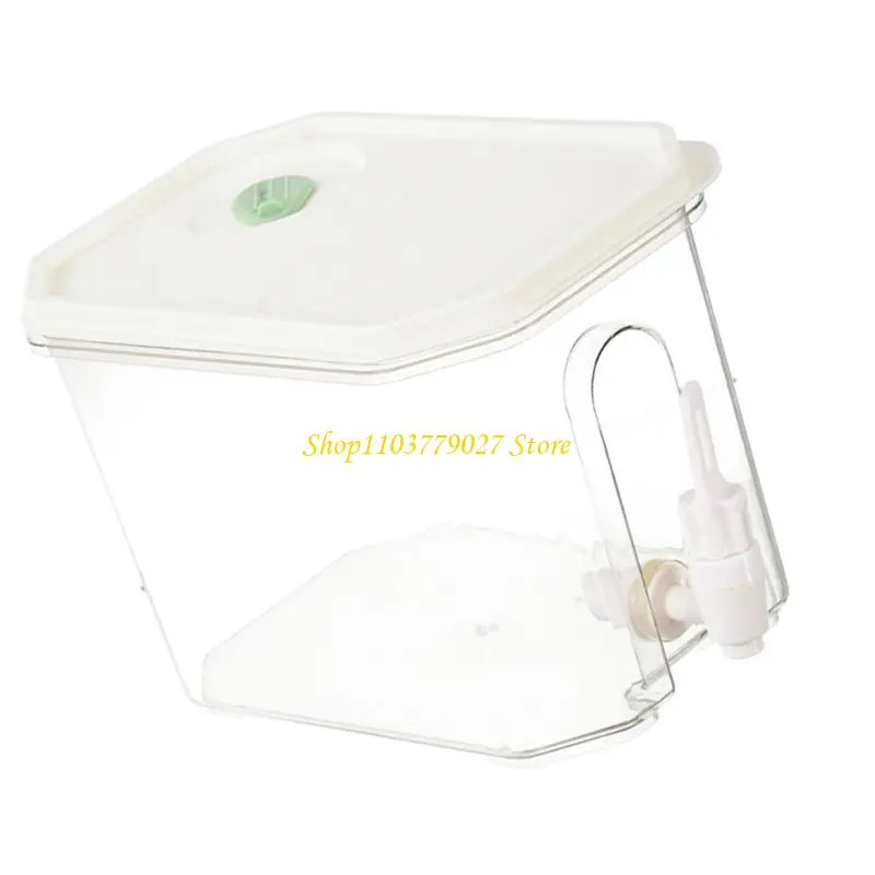 C4DF Large Capacity Iced Beverage Dispenser Leak Proof Plastic Container with Convenient Tap for Homes Kitchen Outdoor Event