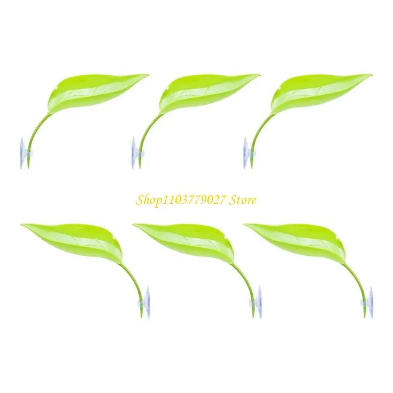 C4DF 6PCS Amphibians Terrariums Decors Reptiles Tanks Leaf Platforms For Safe Habitat