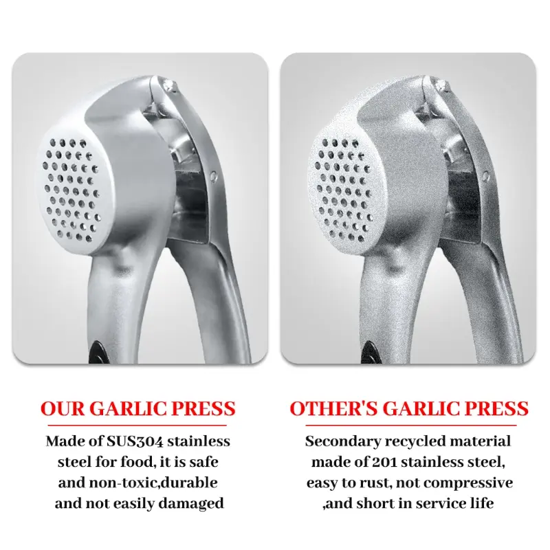 Y1UB Garlic Press Crusher Zinc Alloy Garlic Peeling Squeezer Garlic Presser