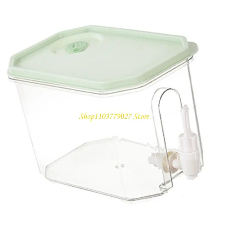 C4DF Large Capacity Iced Beverage Dispenser Leak Proof Plastic Container with Convenient Tap for Homes Kitchen Outdoor Event