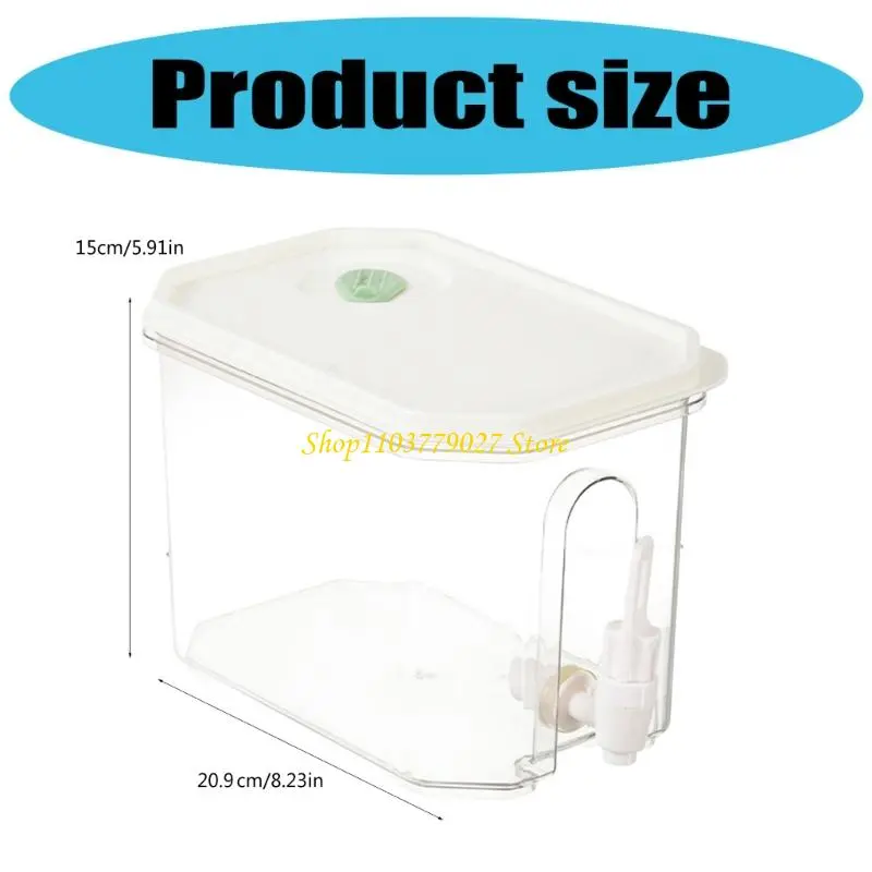 C4DF Large Capacity Iced Beverage Dispenser Leak Proof Plastic Container with Convenient Tap for Homes Kitchen Outdoor Event