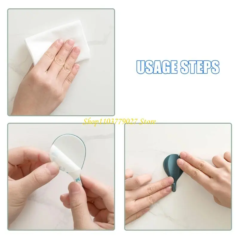 C4DF 8pcs Home Decoration Hangers Removable Keychain Storage Organizers Plastic Wall Hanging Hook For Keys Hats Bags