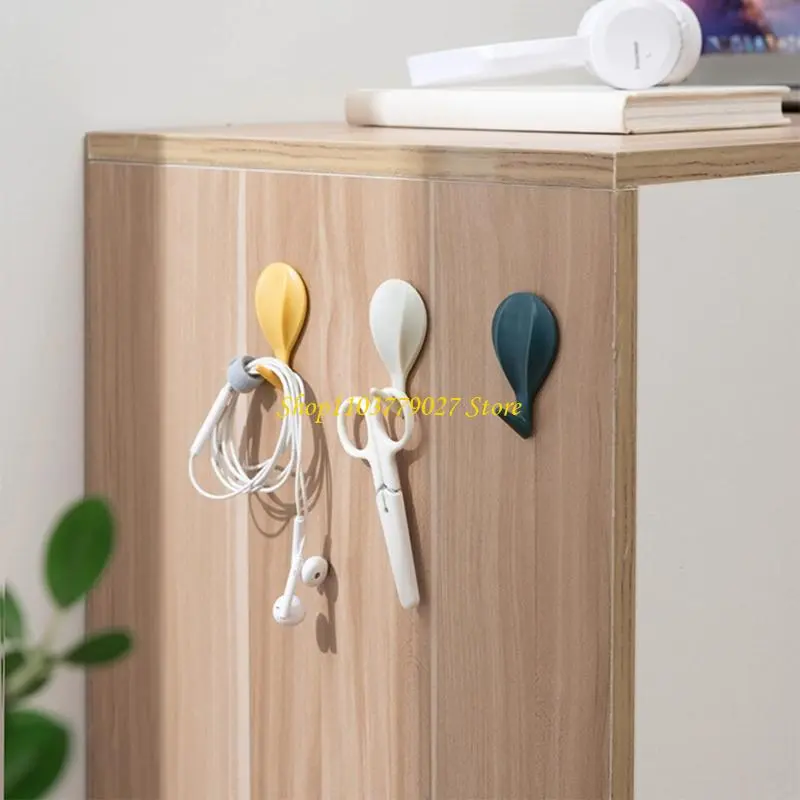 C4DF 8pcs Home Decoration Hangers Removable Keychain Storage Organizers Plastic Wall Hanging Hook For Keys Hats Bags