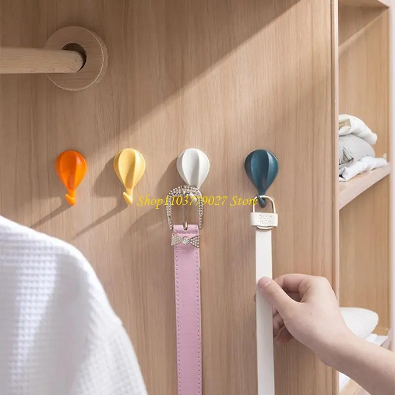 C4DF 8pcs Home Decoration Hangers Removable Keychain Storage Organizers Plastic Wall Hanging Hook For Keys Hats Bags