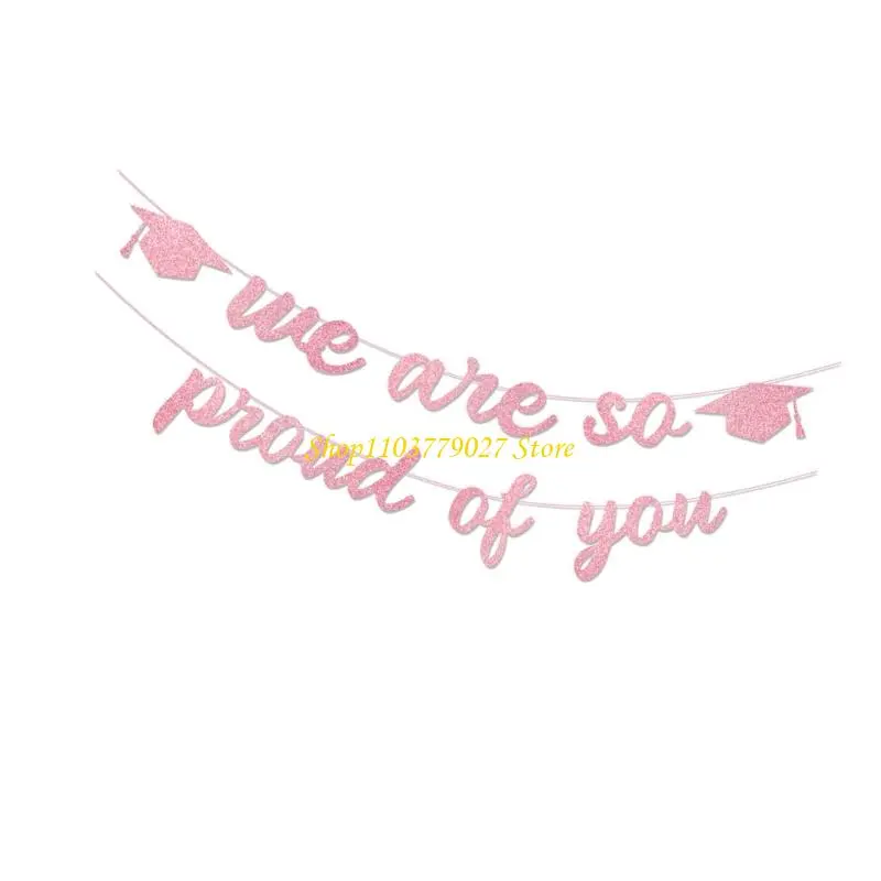 C4DF Graduation Decoration Banners Streamers Durable Glittering Paper Reusable
