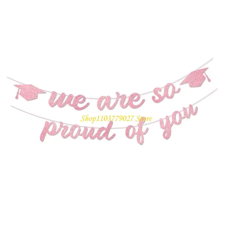 C4DF Graduation Decoration Banners Streamers Durable Glittering Paper Reusable