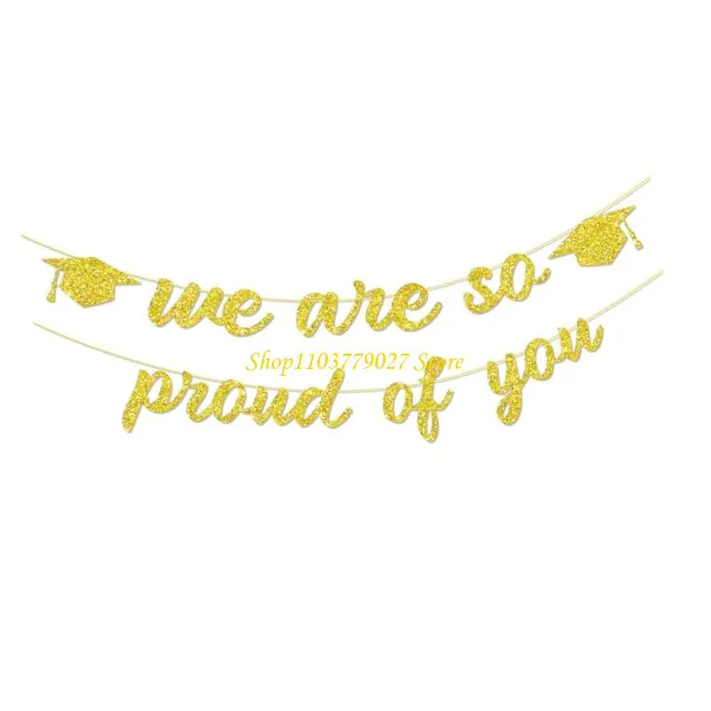 C4DF Graduation Decoration Banners Streamers Durable Glittering Paper Reusable