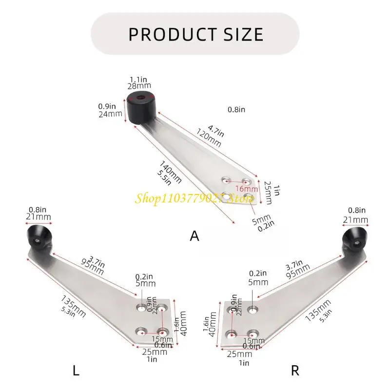 C4DF Functional Door Stoppers Heavy Duty Floor Mount Door Stoppers for Heavy door