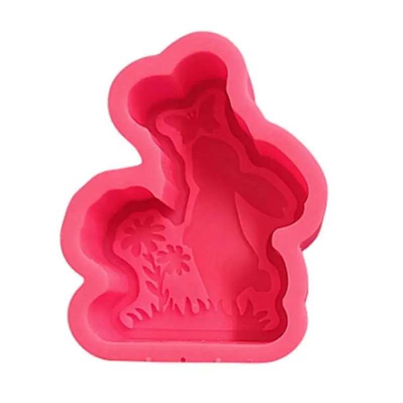 Y1UB Rabbit Molds Easter Rabbit Resin Molds for DIY Soap Baking