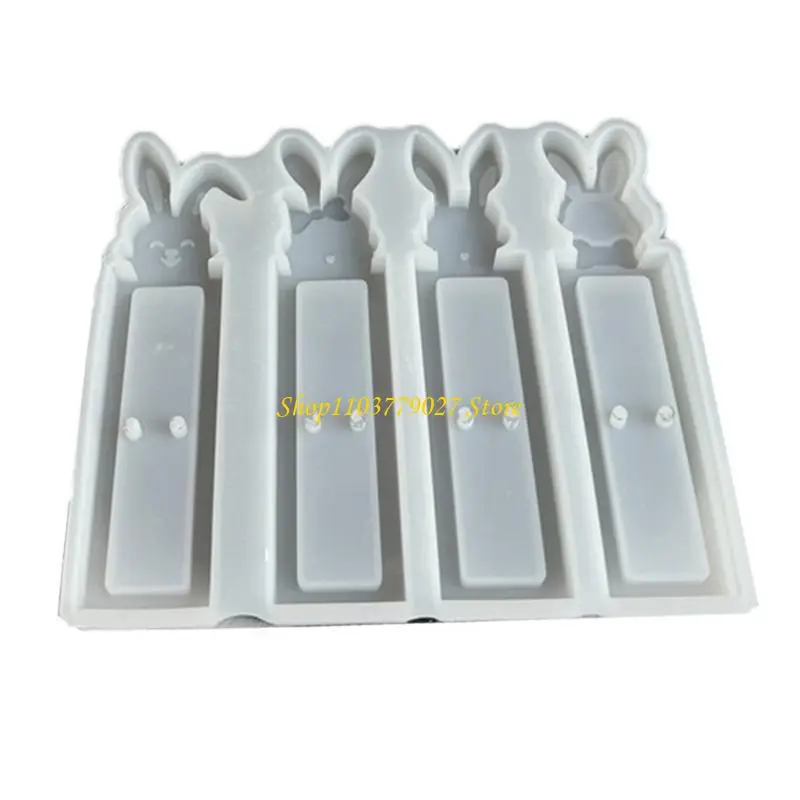 C4DF Easters Rabbits Mould Silicone Molds Plasters Molds Chocolate Holder Castings Molds Gift Box Molds Craft Supplies