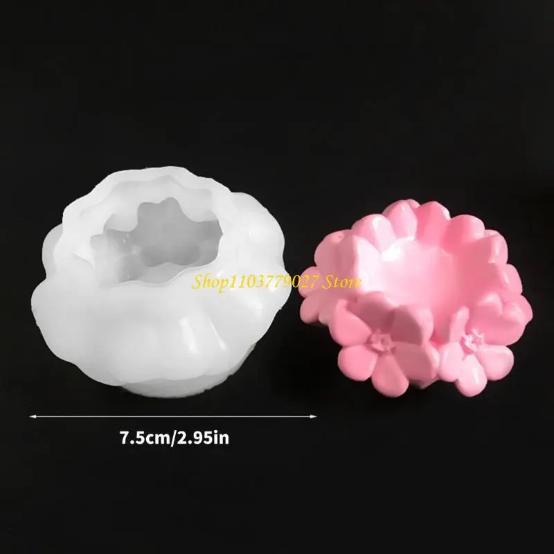 C4DF Flower Molds Rose Silicone Molds Valentines Day Plasters Molds