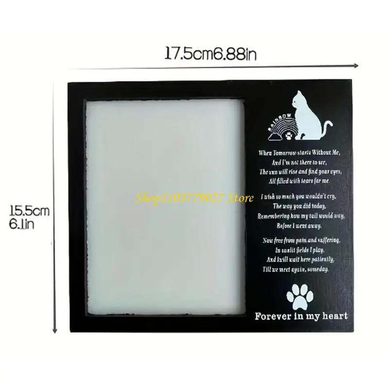 C4DF Keepsakes Frame for Dog and Cats Memory Pet Memorial Photo Display Stand