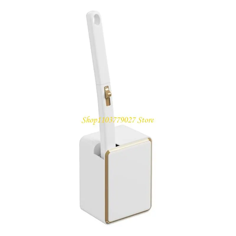 C4DF Disposable Toilet Brush Cleaner with Long Handle Bathroom Cleaning Brush