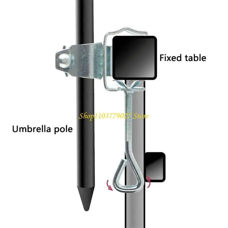 C4DF Reliable Umbrella Support Bracket Balcony Parasol Holder Clamps for Outdoor Use