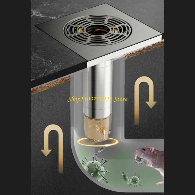 C4DF Portable Sturdy Stainless Steel Floor Drain Strainer for Household Use