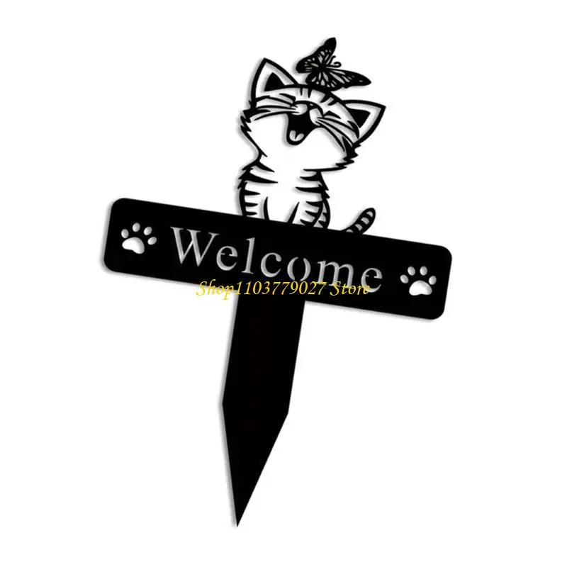C4DF Modern Metal Cats Yard Art for Individualized Courtyard Decoration Garden Decors